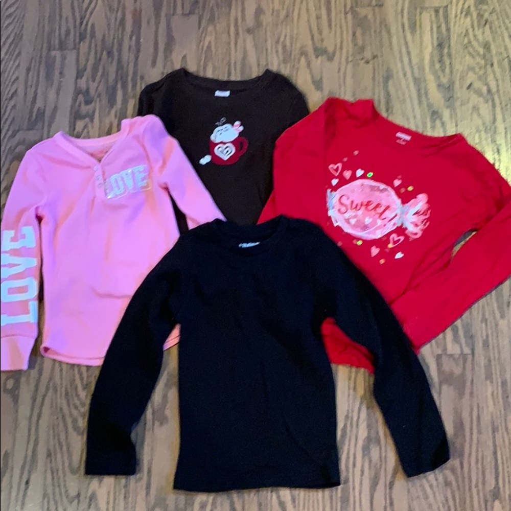 Lot of 4 Long sleeve shirts Gymboree,Limmited Too